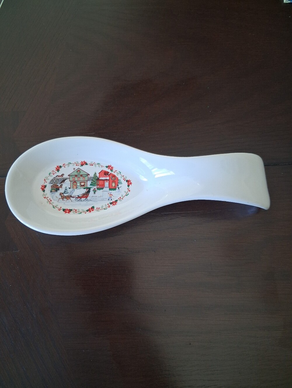 Spoon Rest Russ Berrie Snow Scene
